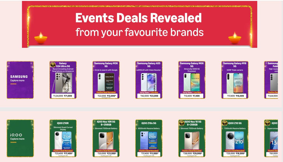 S_TechInKannada's tweet photo. #mobile Deals in @amazonIN 

#amazonsale #greatindianfestival #greatindianfestival2025 https://t.co/cLZJ5IMjlh