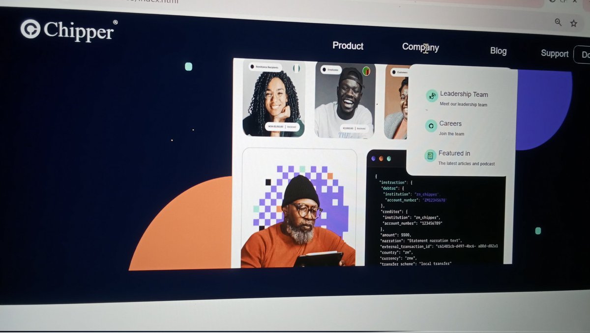 I felt bored and decided to build a Chipper Cash clone (desktop view)😁
Stack: HTML, CSS.
Not perfect, but proud of the progress🥲🫠