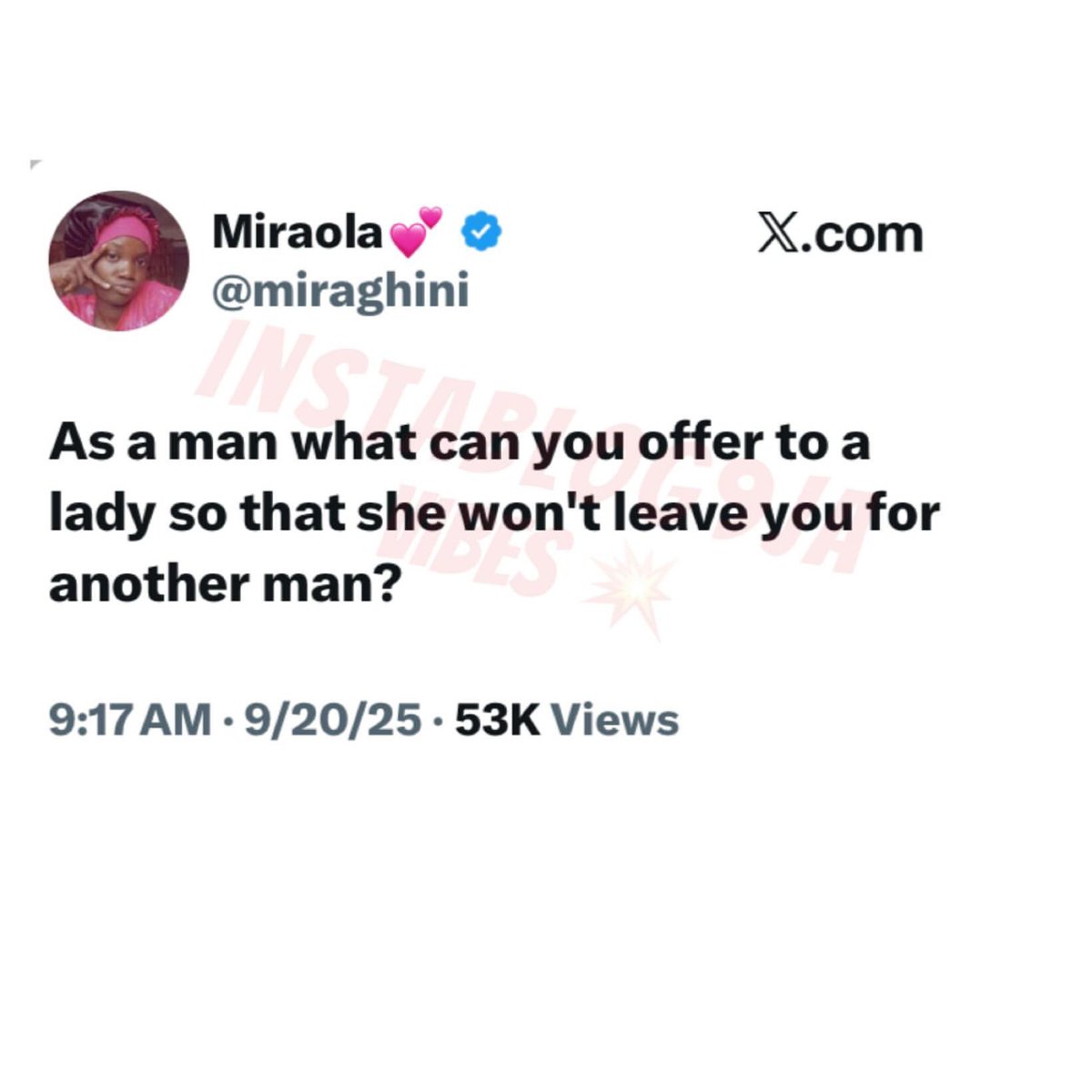 ‘‘As a man, wetin you fit really offer a lady wey go make she no leave you for another man?’ — Nigerian lady sparks debate online 💭👩‍❤️‍👨”