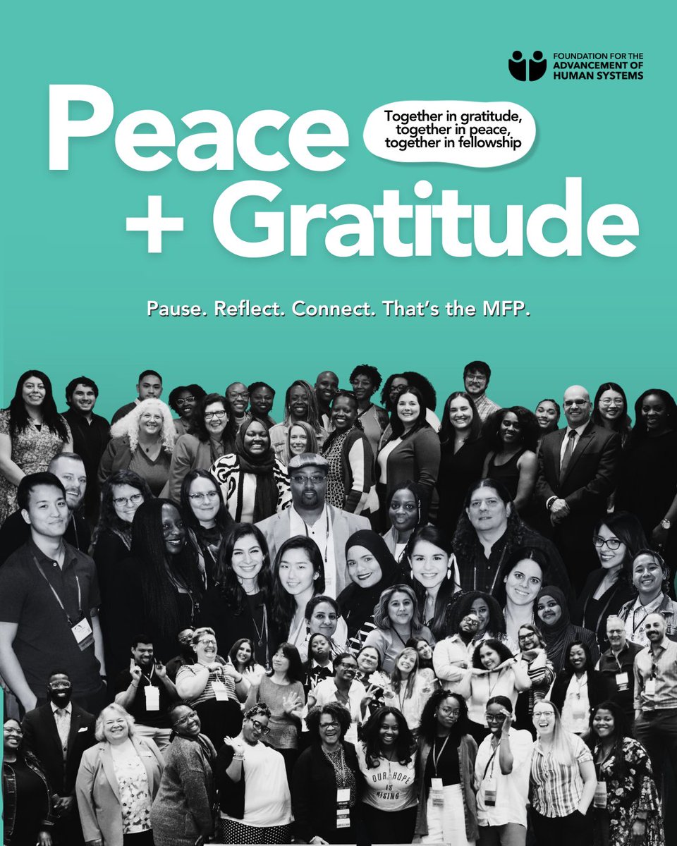 AdvanceHumanSys's tweet image. Sept 21 = World Gratitude Day + Intl Day of Peace 💙✨

Gratitude &amp;amp; peace bring us together, strengthening the MFP fellowship. Pause, reflect, and connect today! #MFP #PeaceAndGratitude