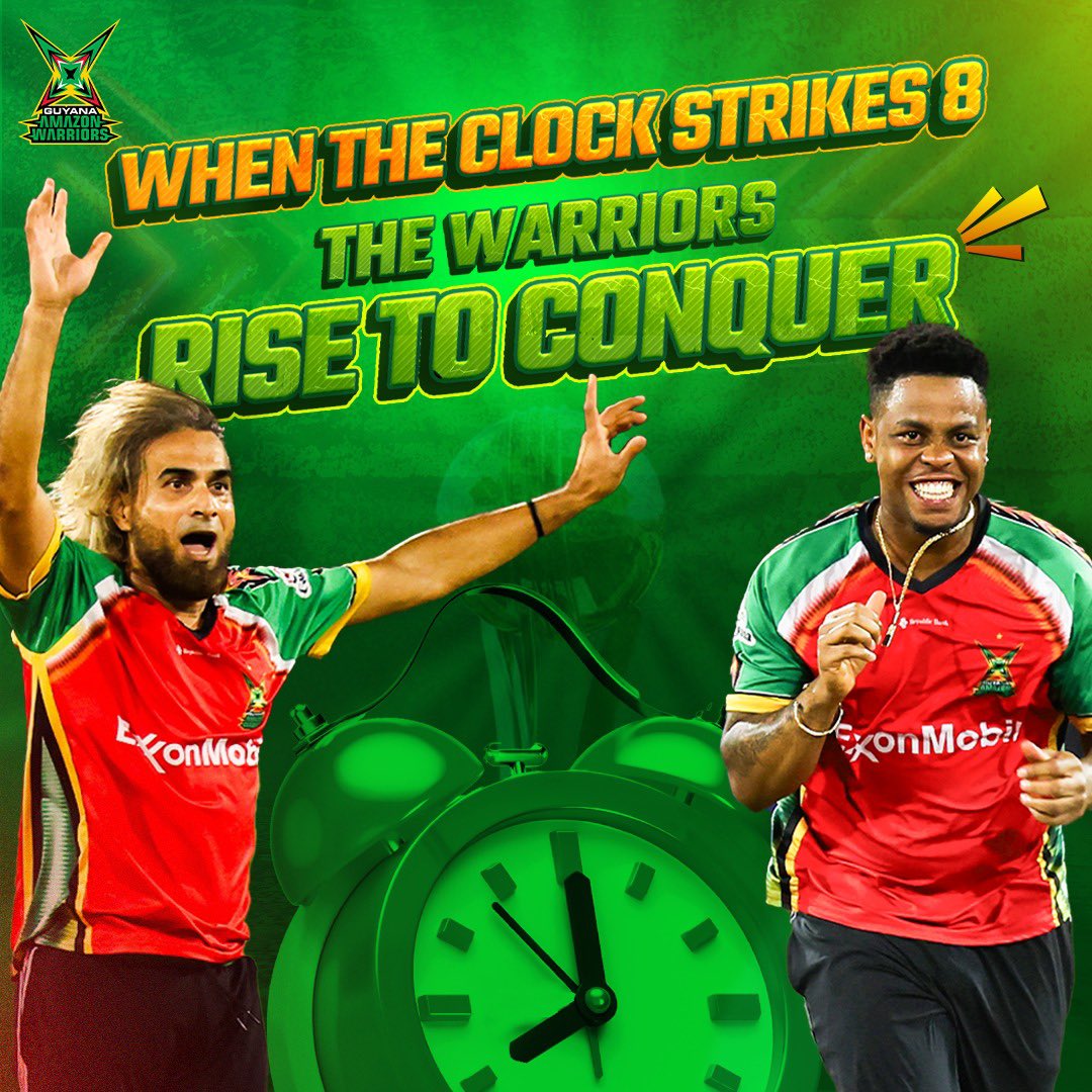 Tonight, the stadium becomes a battlefield. ⚔️ 

Warriors vs Knight Riders, the time is now. 💪 

Let’s conquer! 🔥 

#GuyanaAmazonWarriors #CPL25 #Finals #GAWvTKR