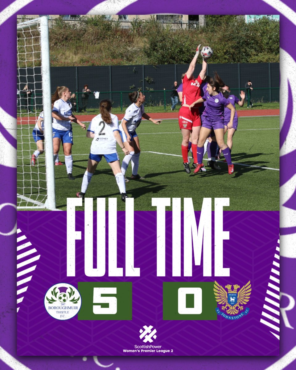 Five goals, three points, one solid day's work! 🔥

⚽ Ashley Elizabeth (16')
⚽ Holly Aitchison (45+2')
⚽ Ami Robertson (67')
⚽ Lauren Hall (82')
⚽ Robin Gallagher (90+1')

🟣 5-0 🔵 | #ThistleLive