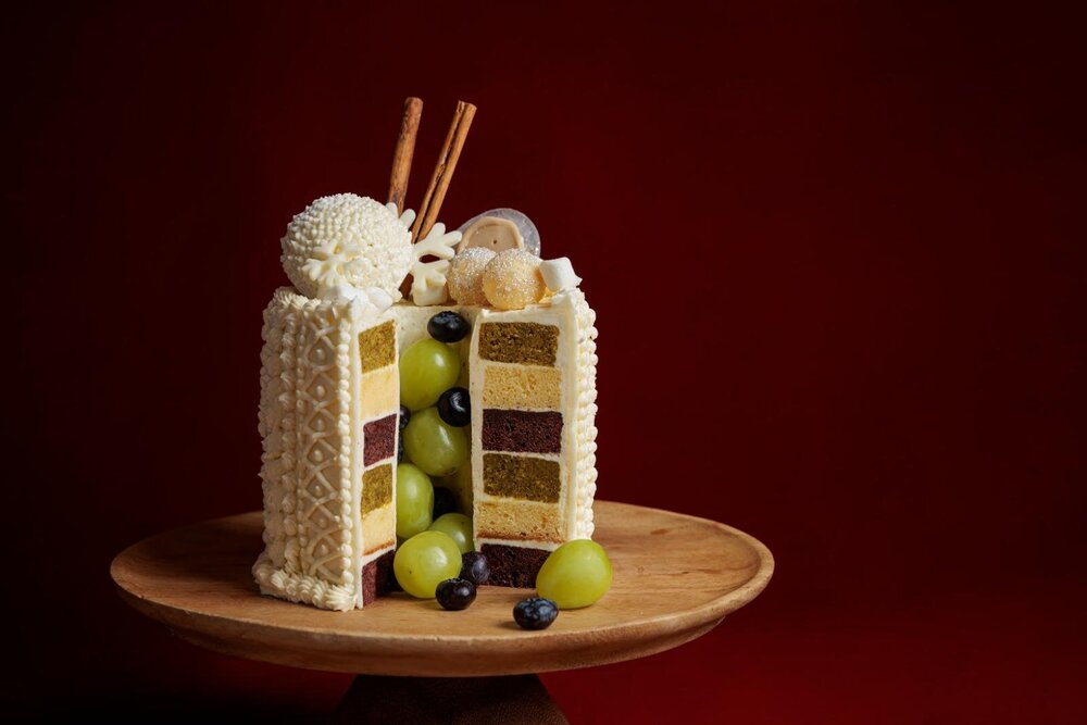 チョコ製ミトン付き“手編みニット風”クリスマスケーキ、ザ・プリンスギャラリー 東京紀尾井町から - fashion-press.net/news/138421