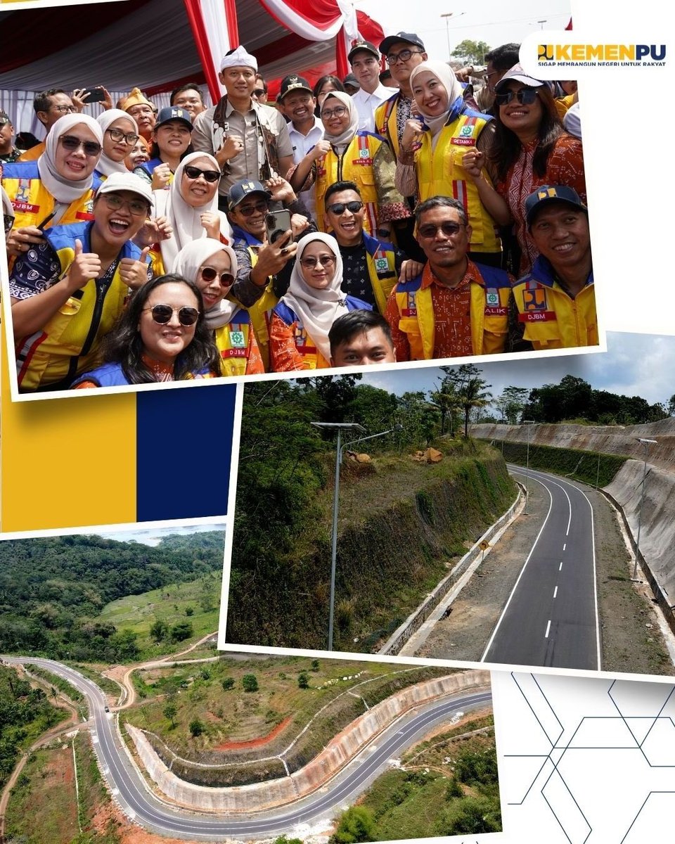 Menko Bidang Infrastruktur dan Pembangunan Kewilayahan Agus Harimurti Yudhoyono meresmikan Jalan Lingkar Utara Jatigede, Kab Sumedang, Jumat (19/9)

Manfaatnya antara lain meningkatkan aksesibilitas menuju Waduk Jatigede, mempercepat waktu tempuh

#SigapMembangunNegeriUntukRakyat