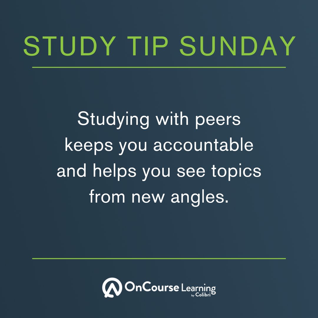 OnCourseFS's tweet image. Study buddies = success buddies. 👯‍♀️ Find your crew and pass together. 

#OnCourseLearning #StudyTips
