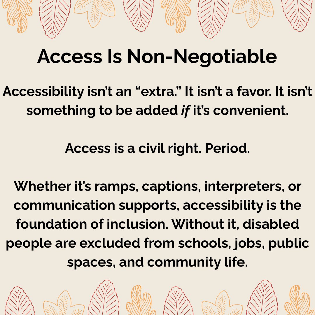 DRArkansas's tweet image. At DRA, we believe access should never be up for debate. Everyone deserves to belong. 

#DisabilityRights #AccessibilityForAll #InclusionMatters #AccessIsARight