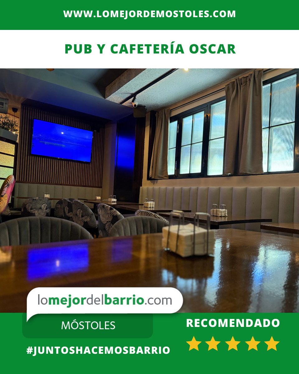 🍻🎶 𝐄𝐥 𝐩𝐮𝐧𝐭𝐨 𝐝𝐞 𝐞𝐧𝐜𝐮𝐞𝐧𝐭𝐫𝐨 𝐩𝐞𝐫𝐟𝐞𝐜𝐭𝐨 𝐞𝐧 𝐌ó𝐬𝐭𝐨𝐥𝐞𝐬⁣
⁣
En 𝐏𝐮𝐛 𝐎𝐬𝐜𝐚𝐫 las noches se viven a lo grande: buen ambiente, copas bien servidas y la mejor compañía. Ya sea para desconectar después de un día largo o para arrancar el finde con