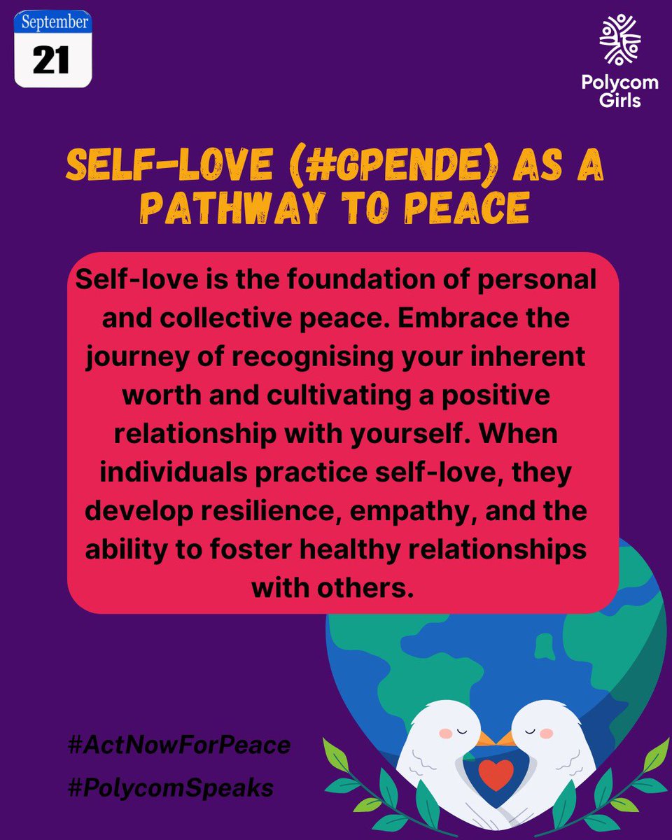 Cloudier Moraa (@machukicloudier) on Twitter photo When individual practice self love they develop resilience empathy and the ability to foster healthy relationships with others .<a href="/polycomdev/">Polycom Girls ๐๐๐</a> #PolycomSpeaks #ActNowForPeace When individual practice self love they develop resilience empathy and the ability to foster healthy relationships with others .<a href="/polycomdev/">Polycom Girls ๐๐๐</a> #PolycomSpeaks #ActNowForPeace