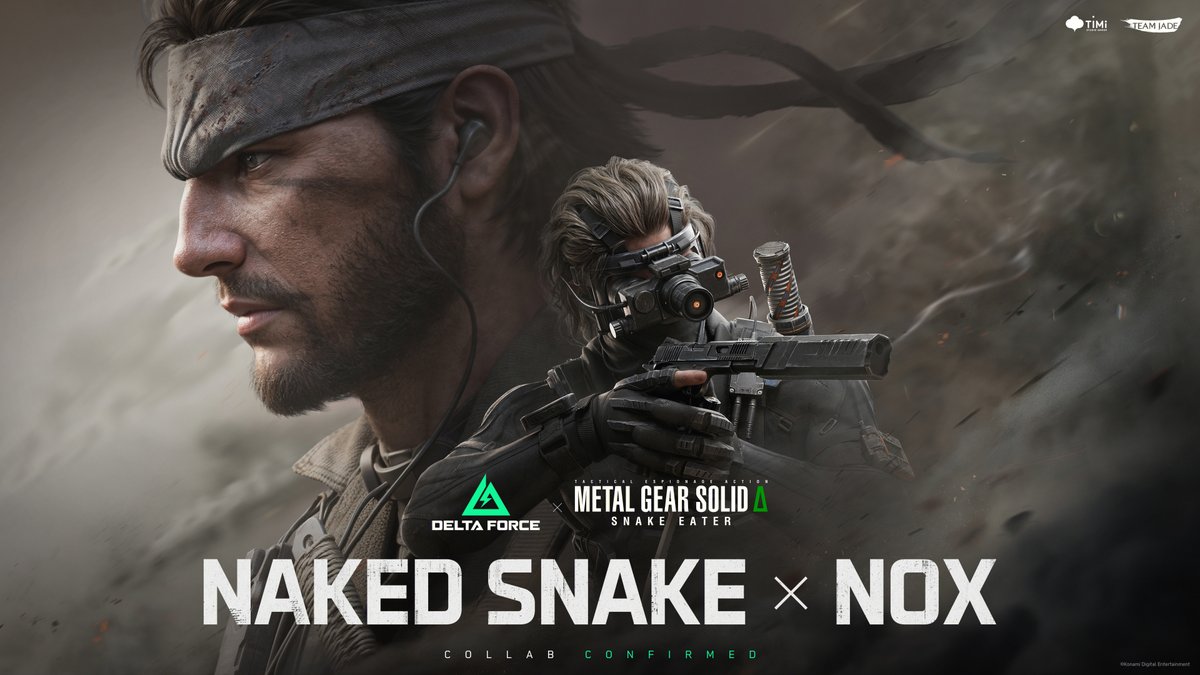 新コラボまもなく始動🆕

『Delta Force』×『METAL GEAR SOLID Δ: SNAKE EATER』のコラボが決定いたしました🔥

✅バンダナ
✅ダンボール
✅伝説のボイスアクト

オペレーターの皆さん、どうぞお楽しみに！

#DeltaForce
#デルタフォース