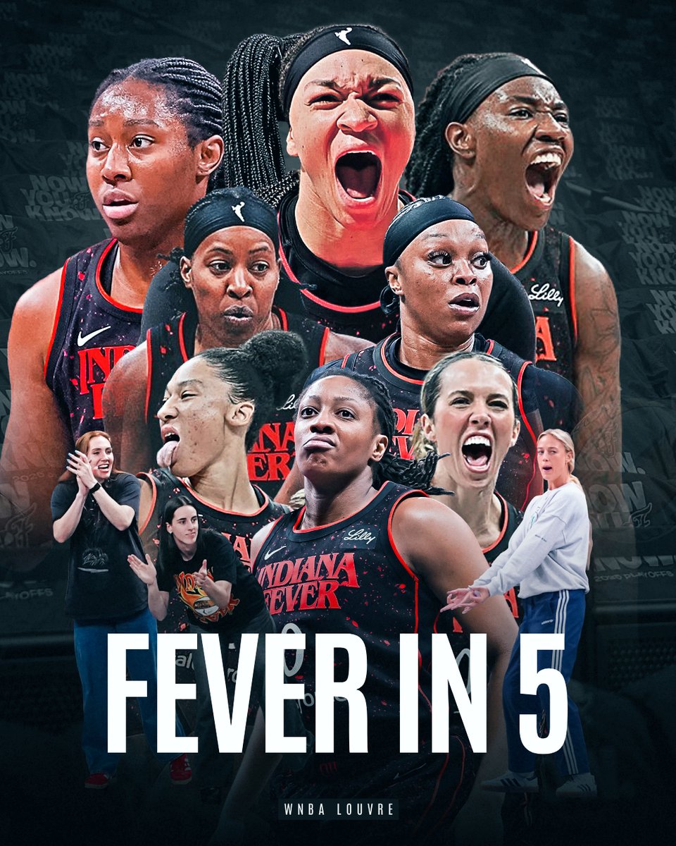 WNBAlouvre's tweet image. Fever in 5.  Amen.