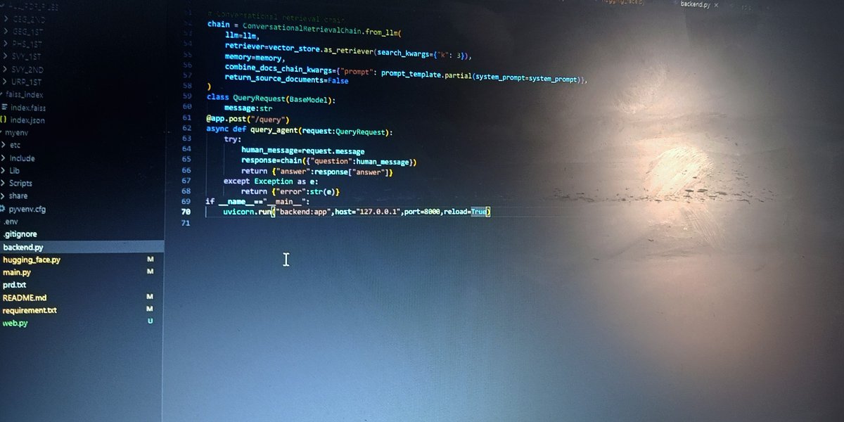 OpeyemiBolatit1's tweet image. Developing the backend of my AI agent using FastAPI to ensure scalability and performance. 
#AI 
#FastAPI
 #BackendDevelopment
#Python 
 #Coding
#LangChain
 #AI 
#buildinpublic 
#BuildingTheFuture