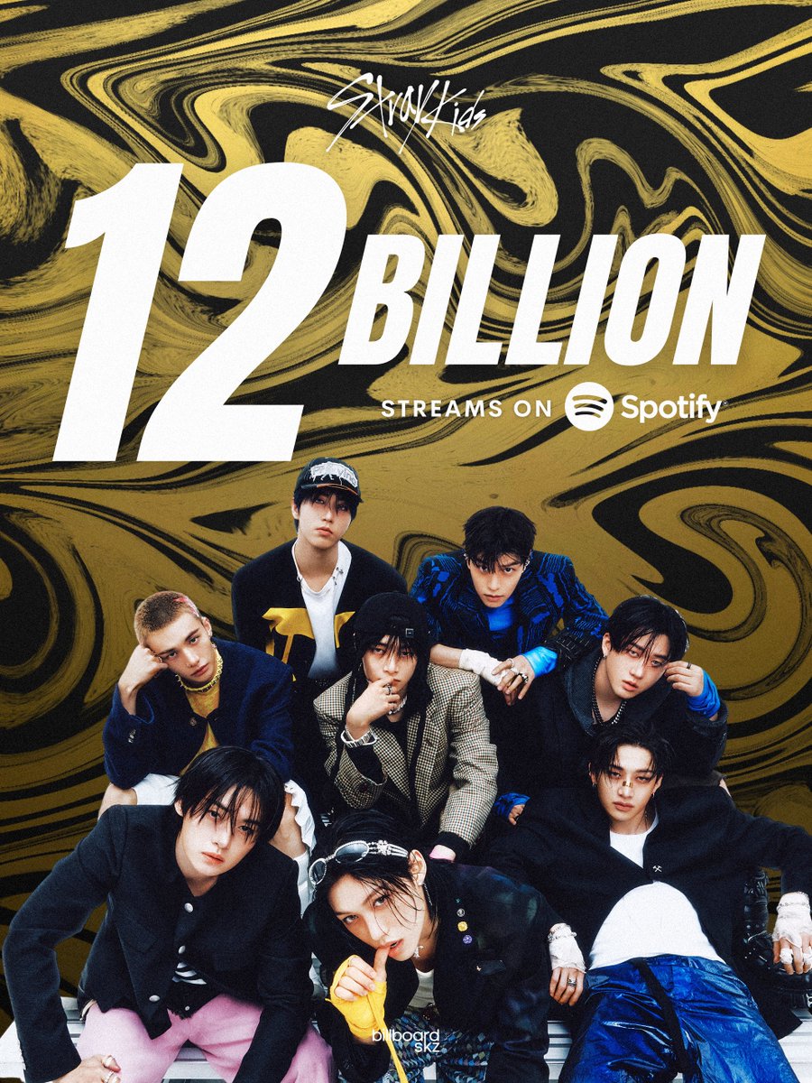 #StrayKids has now surpassed 12 BILLION streams on Spotify – third Korean act in history to do so!

<a href="/Stray_Kids/">Stray Kids</a> is the 2nd male K-Pop act, only 4th Gen K-Pop act, and only JYPE artist to surpass 12B.

#StrayKids_12BOnSpotify 
#SKZ_12BillionStreams