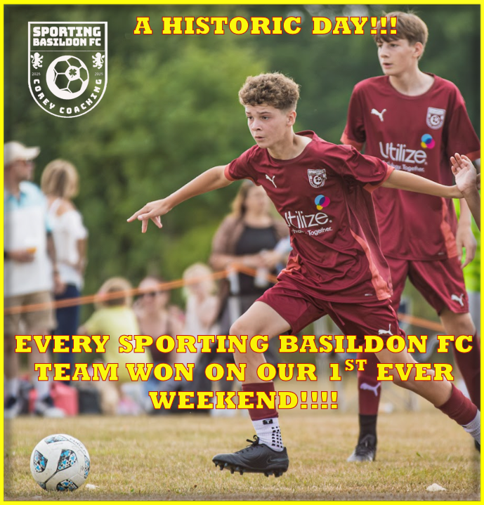 S_Basildon_FC's tweet photo. π SUPER SUNDAYπ
Today was the day our teams played in their 1st official matches ever.
But for all 5 teams who played today to win their respected league matches. That's special. Well Done to everyone involved. ππππ
β½οΈπ₯π©
#SBFC #SportingBasildonFC #upthesporting https://t.co/ChQGnnmHZI