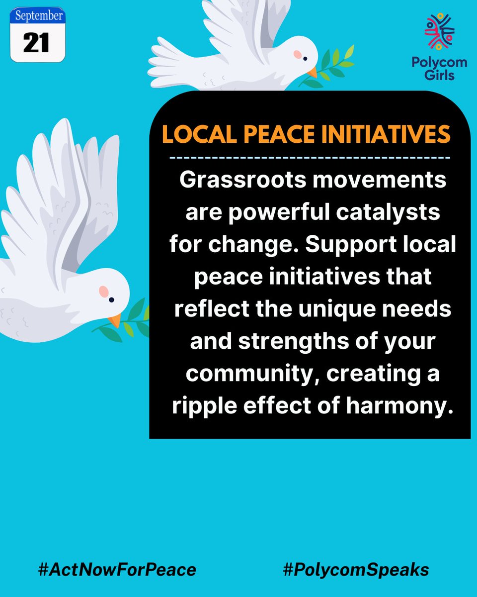 _aganwaa's tweet photo. Lasting peace is built from the ground up. Local initiative empower communities to solve their own problems and create solutions that fit their unique needs. This fosters a sense of collective ownership over peace.#Actnowforpeace
#Gpende
#polycomspeaks
#polycomdev @polycomdev https://t.co/QpPK9AHJ9p