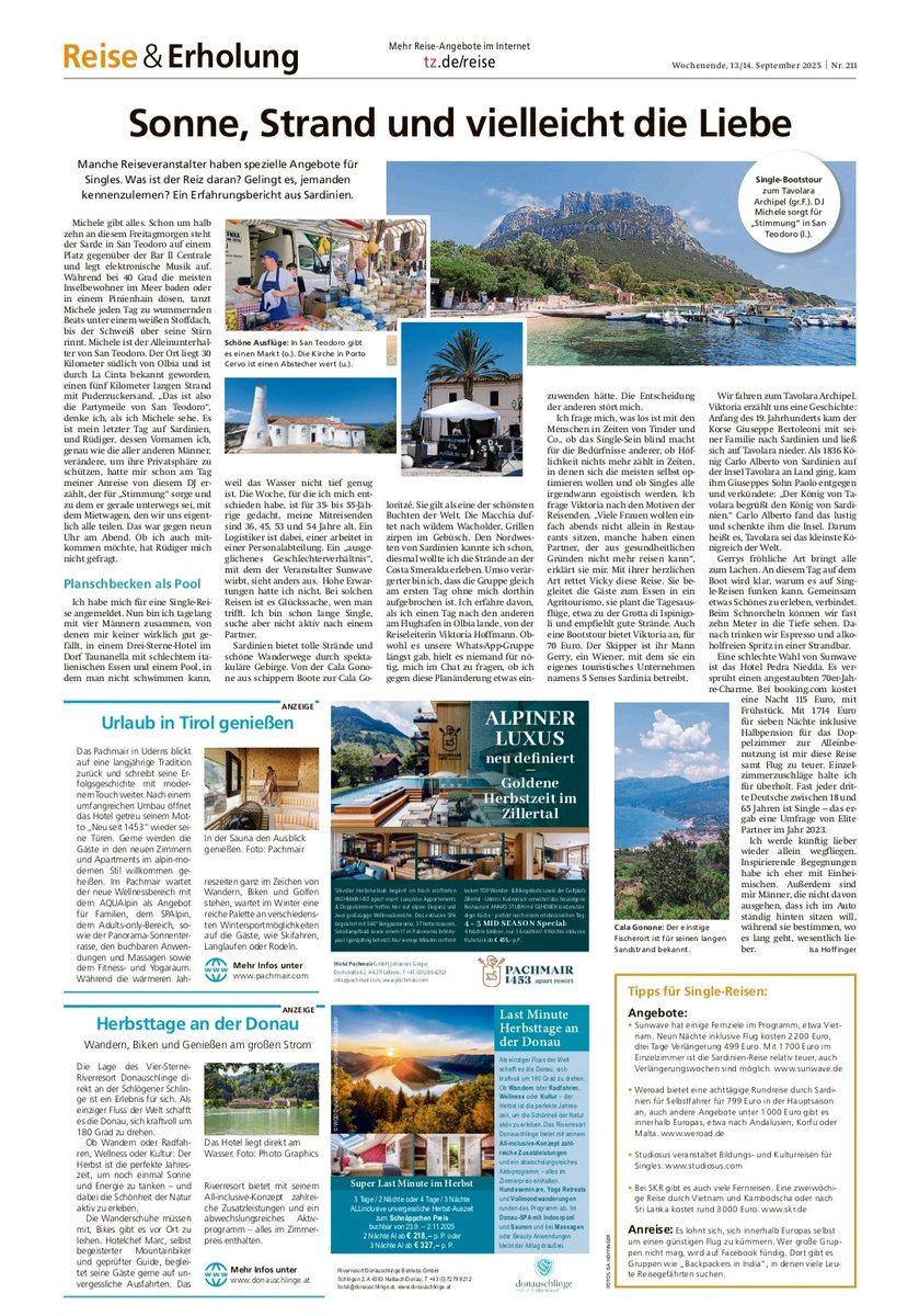 Was ist der Vorteil von Singlereisen gegenüber Facebook-Gruppen, in denen Individualreisende auch leicht Gleichgesinnte finden? Auf #Sardinien habe ich vergeblich versucht, das herauszufinden.