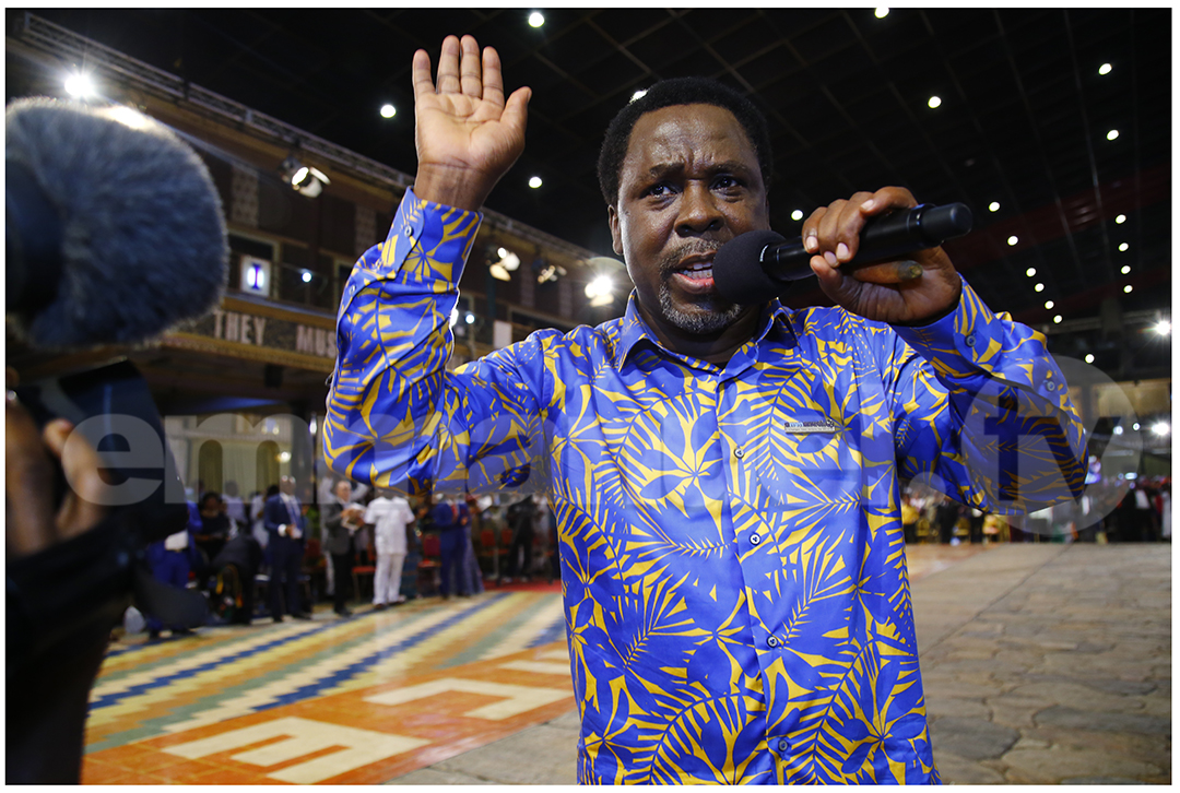 Prophet TB Joshua: “I command every situation, every challenge to begin to cease, in the name of Jesus Christ! Everything associated with demons – sickness, affliction, limitation, hatred – Out, in the name of Jesus! Whatever you don’t want must leave you right now, in the name