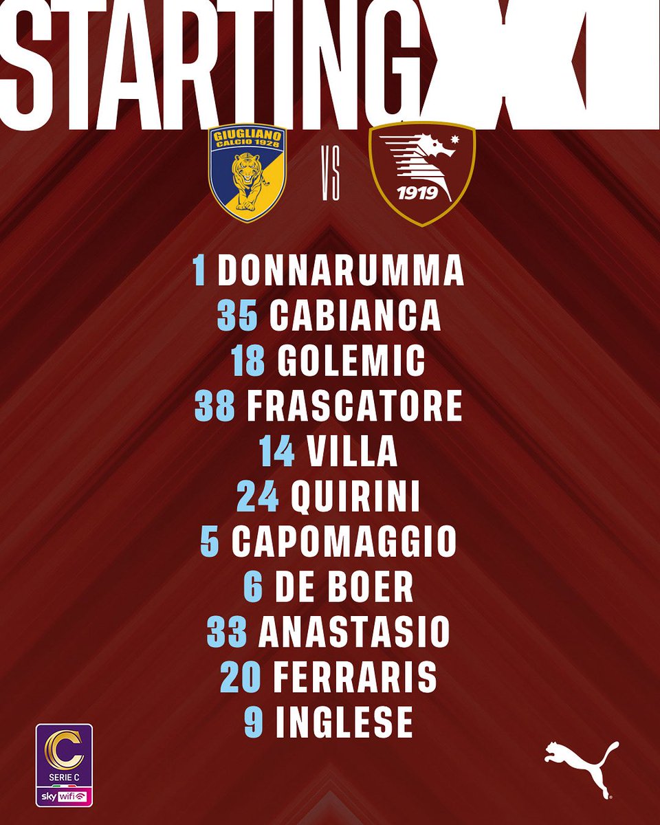 📄 | STARTING XI

Gli undici scelti da mister Giuseppe Raffaele

#GiuglianoSalernitana #avantibersagliera #salernitana