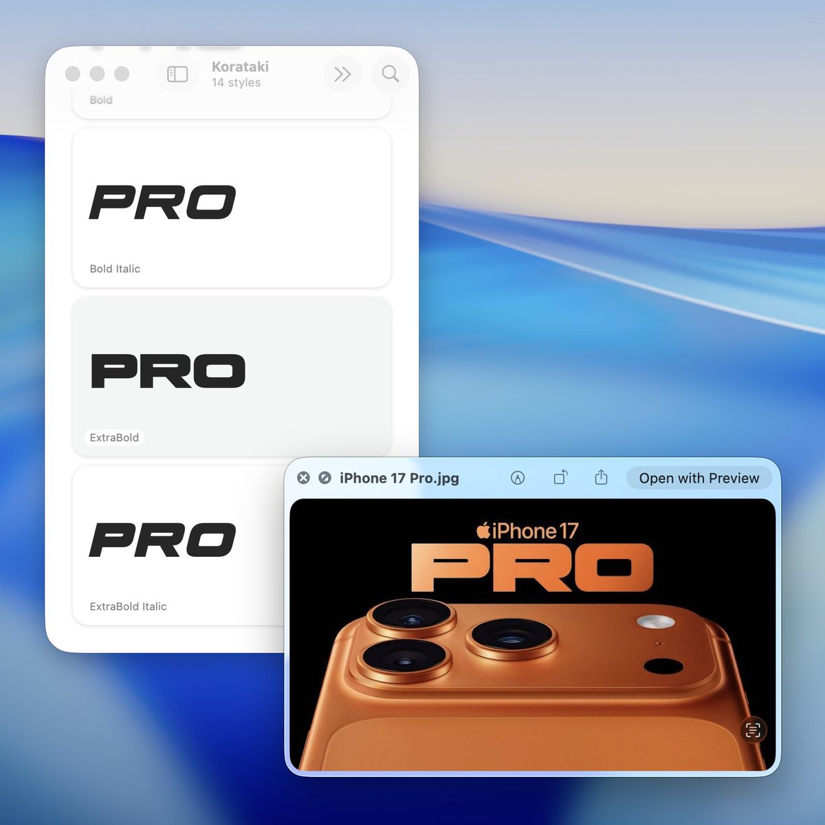 Looks like the iPhone 17 "PRO" font is Korataki ExtraBold! 👀
#iPhone17Pro