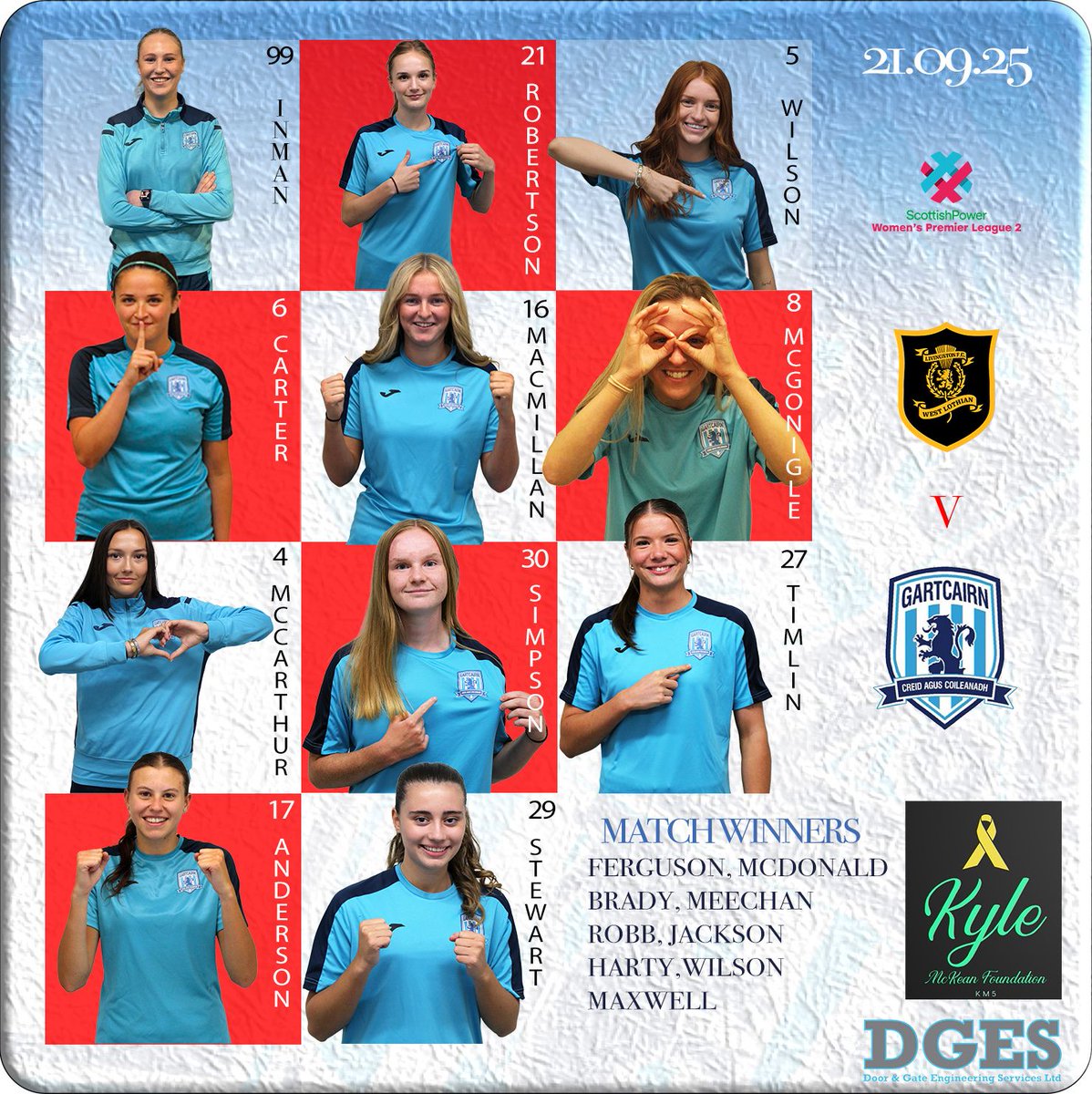 CairnWomen's tweet photo. Todays starting XI and match winners https://t.co/m42Dc5wX6N