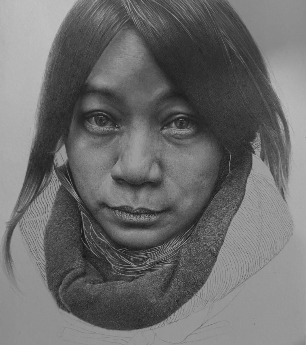 caldwellart's tweet image. “Sekki.”
Pencil on paper #workinprogress