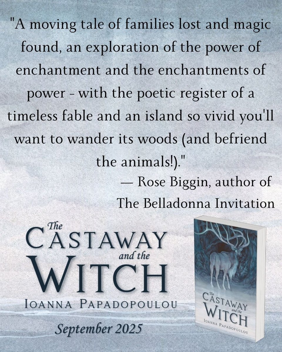 The Castaway and the Witch is the new novella from Ioanna Papadopoulou, author of Winter Harvest. Coming 23rd September.

Preorder now from our store: bit.ly/4mTp7mJ

Or your preferred retailer: buff.ly/NfmdIfK