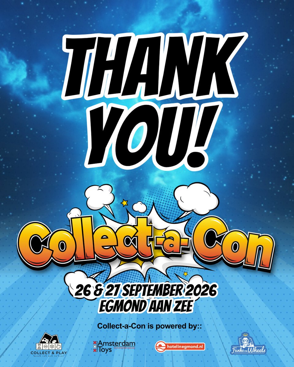 THANK YOU! 🙌 Wat een weekend. Wat een sfeer. Wat een community.
Of je nu kwam om te ruilen, te racen, te shoppen, te battlen of gewoon om te genieten — jullie maakten Collect-a-Con 2025 onvergetelijk.
🫶 Aan alle bezoekers, standhouders, vrijwilligers, partners en creators: