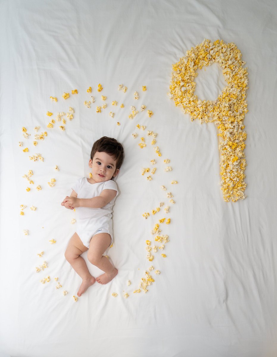 Feliz nueve meses de palomitas 👶🏻🍿💖