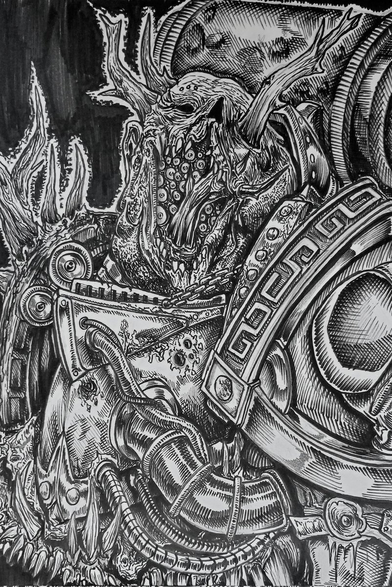 Seletron2210's tweet photo. The Grandfathers Smile

#deathguard #warhammer40k #warhammer https://t.co/zxzNkI4T7j