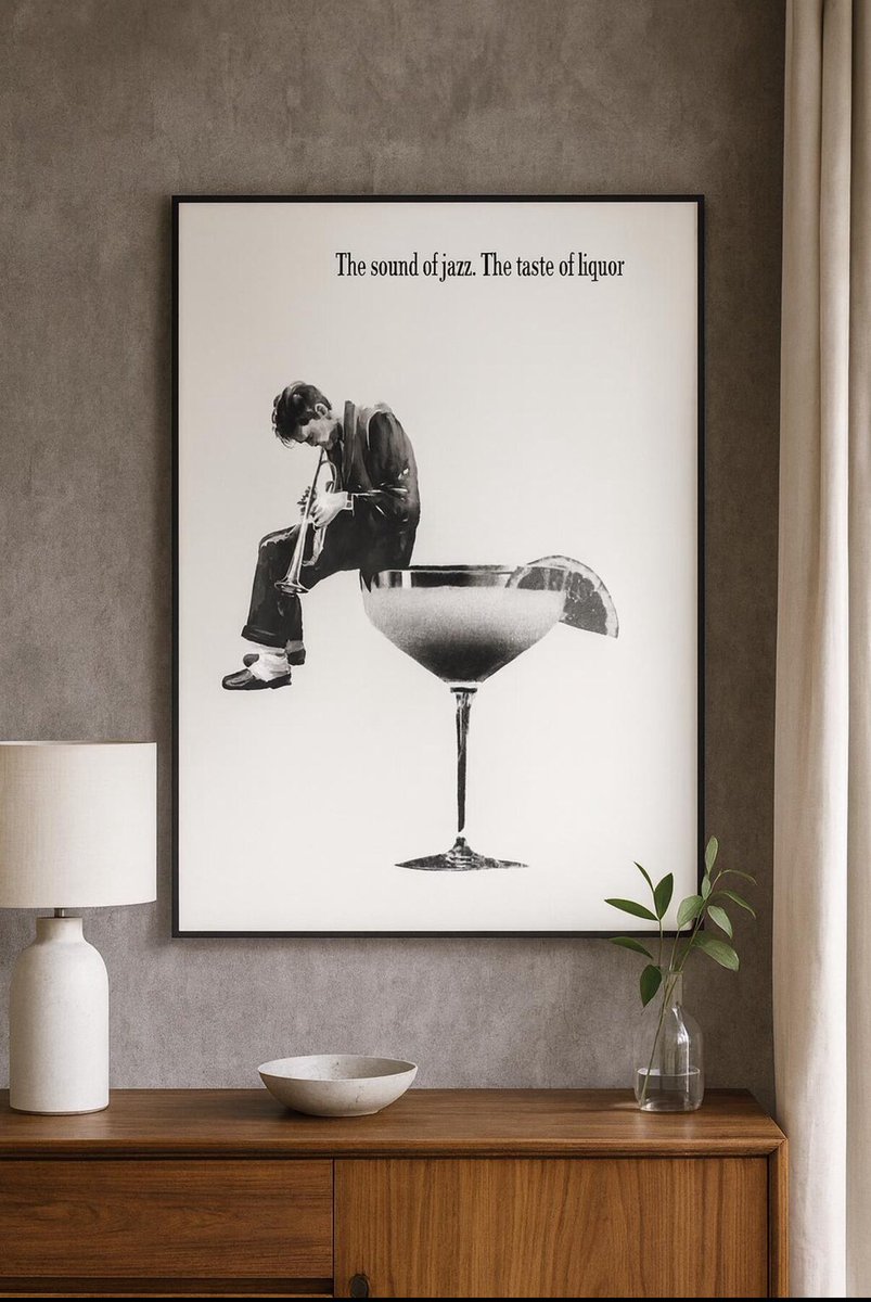 ✨ The sound of jazz, the taste of liquor.
Turn your wall into a timeless vibe.

Available now in my shop 🎶🍸

etsy.com/shop/CosyRoomD…

#etsy #etsygifts #homedecor #chetbaker #wallart #vintage #jazz #giftidea #Martini