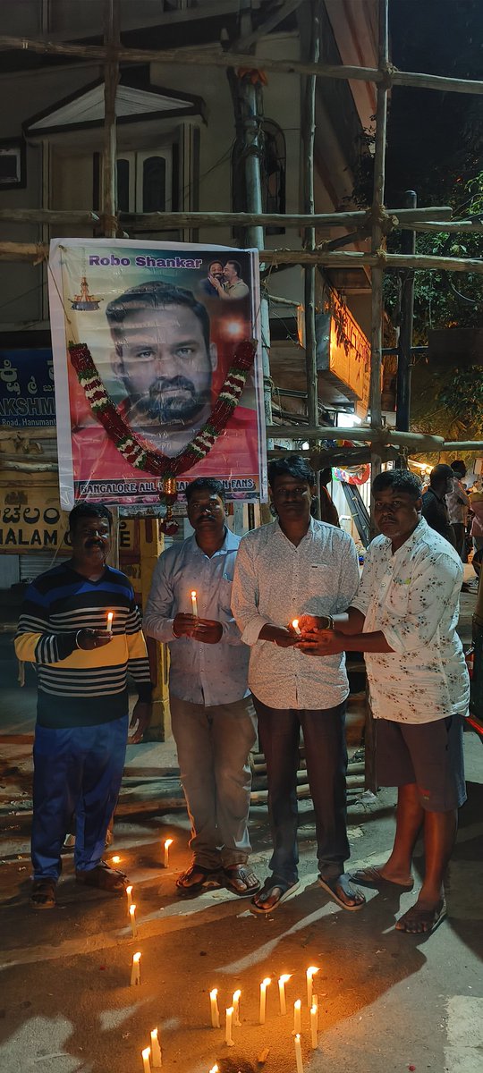 iRaviTheIndian's tweet image. Mounanjali for #RoboShankar from all #kamalhaasan fans #Bengaluru