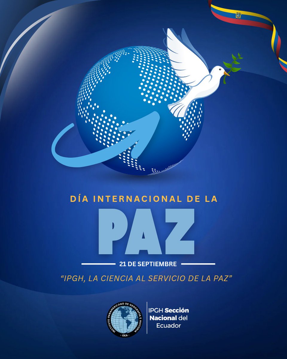 🫱🏼‍🫲🏾 Esta fecha nos invita a reflexionar sobre la importancia de vivir en un mundo sin conflictos, donde prevalezcan la comprensión, el respeto y la cooperación entre los pueblos 🏳️☘️👥.

🕊️ "La ciencia al servicio de la paz".
.
.
.
.
#IPGH #paz #fypシ #seguidores #Ecuador202