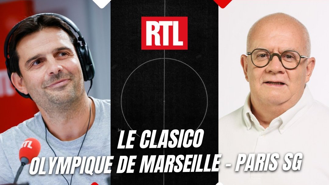 RTL France (@rtlfrance) on Twitter photo ⚽🏟️🎙️Lundi à partir de 19h45 l'équipe de <a href="/RTLFoot/">RTLSport</a> vous donne rendez-vous pour le #clasico #OMPSG sur #RTL !
Avec Éric Silvestro et <a href="/Jano_Resseguie/">Jano Resseguié 🔈</a> en studio, mais aussi <a href="/PhilSANFOURCHE/">Sanfourche Philippe</a>, <a href="/HugoAmelinovic/">Hugo Amelin</a> et <a href="/Boghossian14/">Boghossian Alain</a> en direct de l'<a href="/orangevelodrome/">Orange Vélodrome 🏡</a>. ⚽🏟️🎙️Lundi à partir de 19h45 l'équipe de <a href="/RTLFoot/">RTLSport</a> vous donne rendez-vous pour le #clasico #OMPSG sur #RTL !
Avec Éric Silvestro et <a href="/Jano_Resseguie/">Jano Resseguié 🔈</a> en studio, mais aussi <a href="/PhilSANFOURCHE/">Sanfourche Philippe</a>, <a href="/HugoAmelinovic/">Hugo Amelin</a> et <a href="/Boghossian14/">Boghossian Alain</a> en direct de l'<a href="/orangevelodrome/">Orange Vélodrome 🏡</a>.