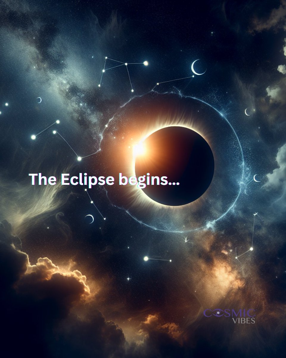 GoodCosmicVibes's tweet photo. 🌑✨ Partial Solar Eclipse in Virgo today! Expect breakthroughs in healing + routines. Endings clear the way for new beginnings. #SolarEclipse #VirgoSeason https://t.co/MCTCrFcNPa