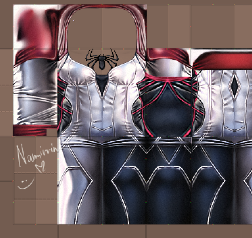 Namirrin's tweet image. SPIDER LADY

#robloxart #robloxdesign #robloxclothing #RobloxDev #RobloxUGC #Spiderman