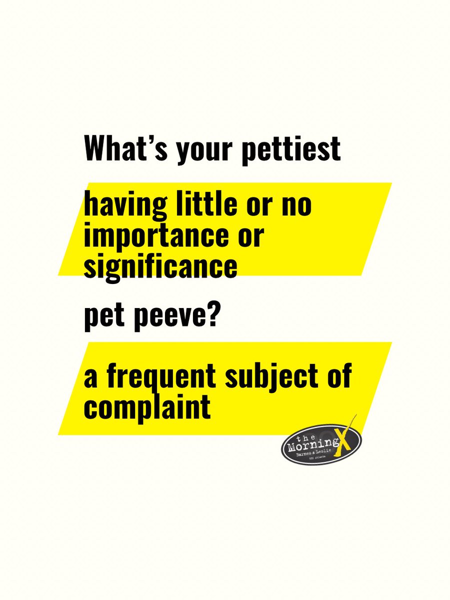 themorningxatl's tweet image. 🗣️ Morning Xers: Who's got the pettiest?

#petty #petpeeve #annoying #ugh #feedback #complain #review #sunday #weekend #opinion #question #altrock