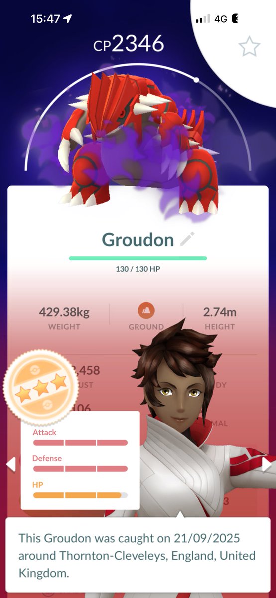 Another semi-unsuccessful day 🥱 12 raids done, 10 caught and 2 ran. No shinies but one possible purified hundo! 

#pokemon #pokemongo #groudon