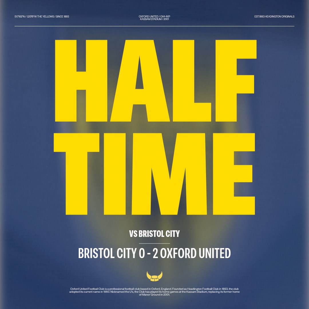 Up at the break. 👊 

🔴⚫️ #OUFC | HT: 0 - 2