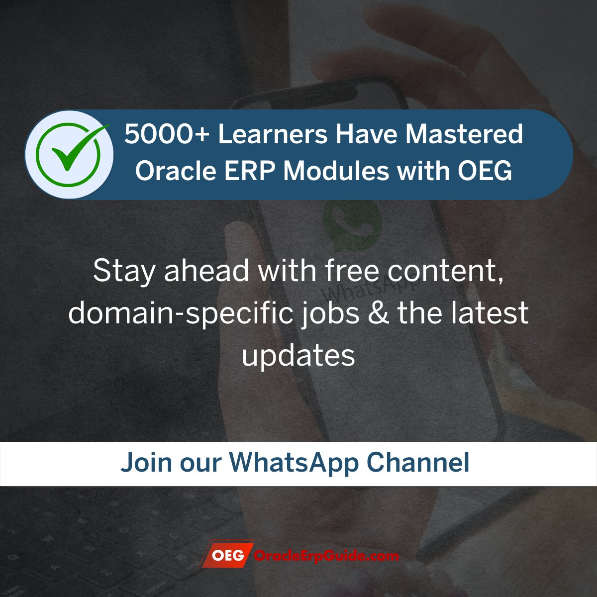 tanmayvaze's tweet image. 🚀 5000+ pros upskilled with OEG in Oracle ERP!
📘 Free content | 💼 Job updates | 📢 Latest Oracle news
👉 Join our WhatsApp Channel : whatsapp.com/channel/0029Vb…
#OracleERP #OracleFusion #OracleCloud #Oracle
