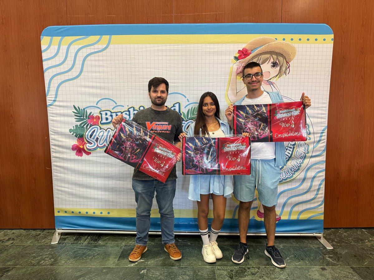 🌺 BSF 2025 🌺

Congratulations to the top teams of Cardfight!! Vanguard (Standard) at Sevilla, Spain! 🎉

🏅 Shiranui's Witnesses
🥈 2 Expat 1 Translator
🥉 Team Naya

#Bushiroad #BSF25