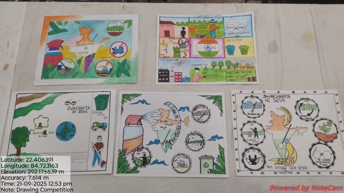 *Swachhta Hi Seva -2025 campaign under the theme "Swachhotsav"*  
Day 5 activities - Drawing/Debate  Cleanliness competition Drive among School students has been held at Town Hall in respect of Birmitrapur Municipality. #SwachhataHiSeva2025 #SwachhBharat <a href="/DudaSundargarh/">DUDA SUNDARGARH</a>