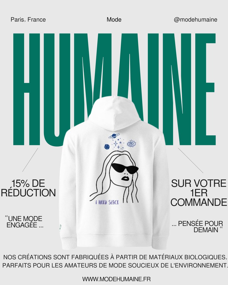 ModeHumaine's tweet image. Enjoy 15% off your first order! Visit modehumaine.fr and get your discount!

Profitez de 15% de réduction sur votre première commande ! Rendez-vous sur  et recevez votre réduction !