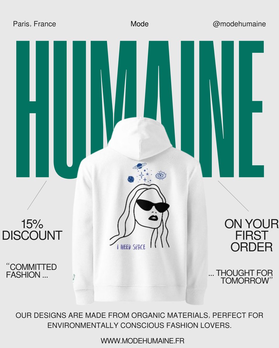 ModeHumaine's tweet image. Enjoy 15% off your first order! Visit modehumaine.fr and get your discount!

Profitez de 15% de réduction sur votre première commande ! Rendez-vous sur  et recevez votre réduction !