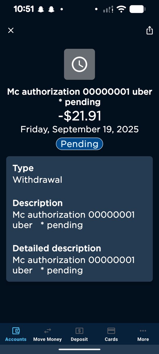 lizzylequeen's tweet photo. @Uber YALL GOT ME SO FUCKEDDDDDD UPPPP WITH THIS "AUTHORIZATION" CHARGE LIKE $20 AINT JUST MONEY YOU CAN TAKE FROM SOMEONE, ESPECIALLY IN THIS ECONOMYYYY 😤😤😤 I WAS FINNA USE THAT $20 TO GET ME A WEEKLY PASS SO I CAN GET BACK AND FOURTH FROM THESE INTERVIEWS, NOW I CANT 🤡 RMMS https://t.co/lbXqPfRZVU