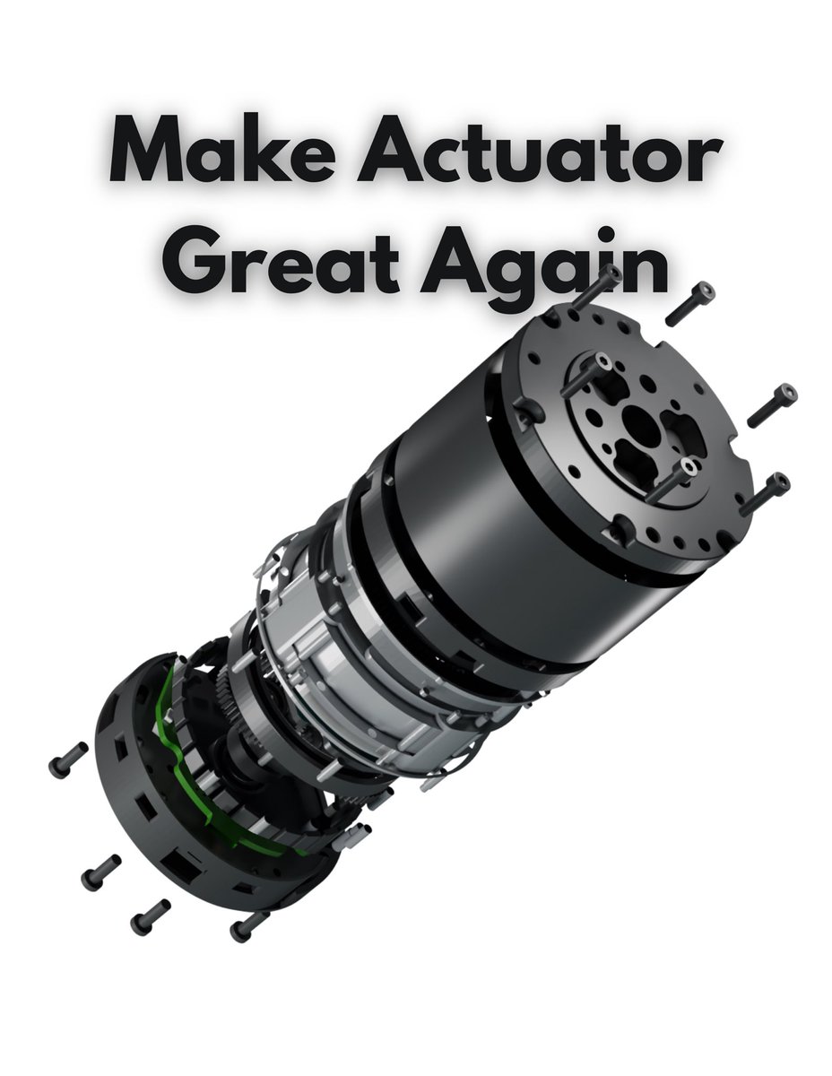 i2rt_robotics's tweet image. Just saying 🤷
- Continuous 22 N•M
- 450 grams total weight
- output shaft absolute encoder
- integrated motor controller
- integrated cross roller bearing
Order yours today: i2rt.com