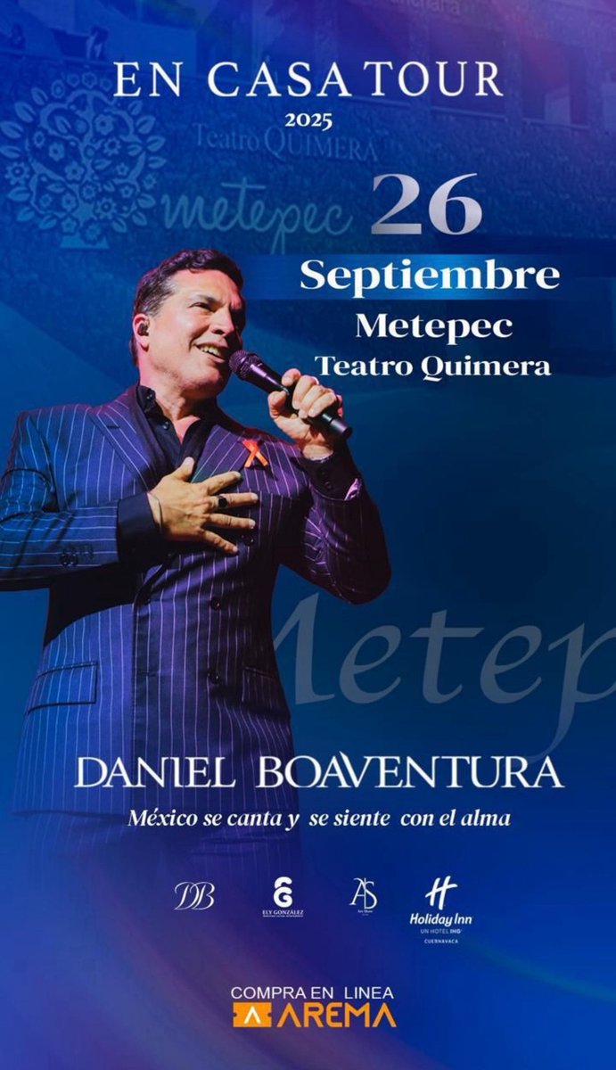 Empezó la cuenta atrás ! Faltan 5 días 
METEPEC   26 Septiembre 2025 
Teatro QUIMERA 
<a href="/artshowenvivo/">Art Show En Vivo</a>