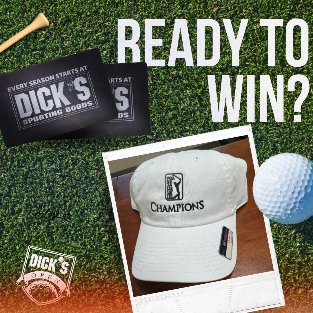 dicksopengolf's tweet image. 🏆 Your memories = your ticket to win!

Comment your favorite #DICKSOpen moment, tag a friend, and follow us for a chance at a Champions Tour cap + $50 gift card! Winner announced 9/29. Good luck! 👏