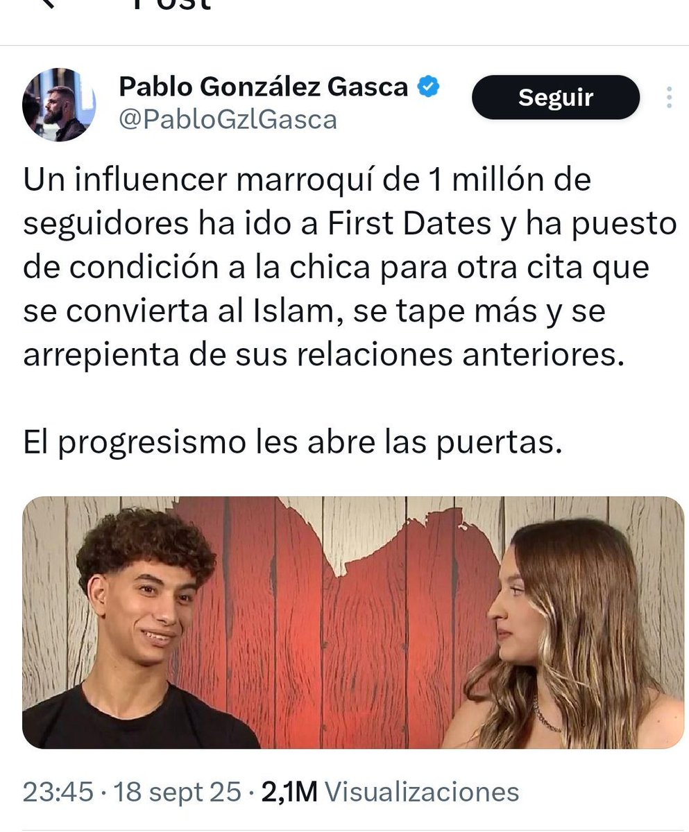 De religiones e ideologias
✍️ Javier F Ferrero 

Cuando alguien pretende imponer a otra persona cómo vestir, en qué creer o de qué arrepentirse, no estamos hablando de progreso, estamos hablando de control. Y el control sobre las mujeres es el lenguaje común de todas las