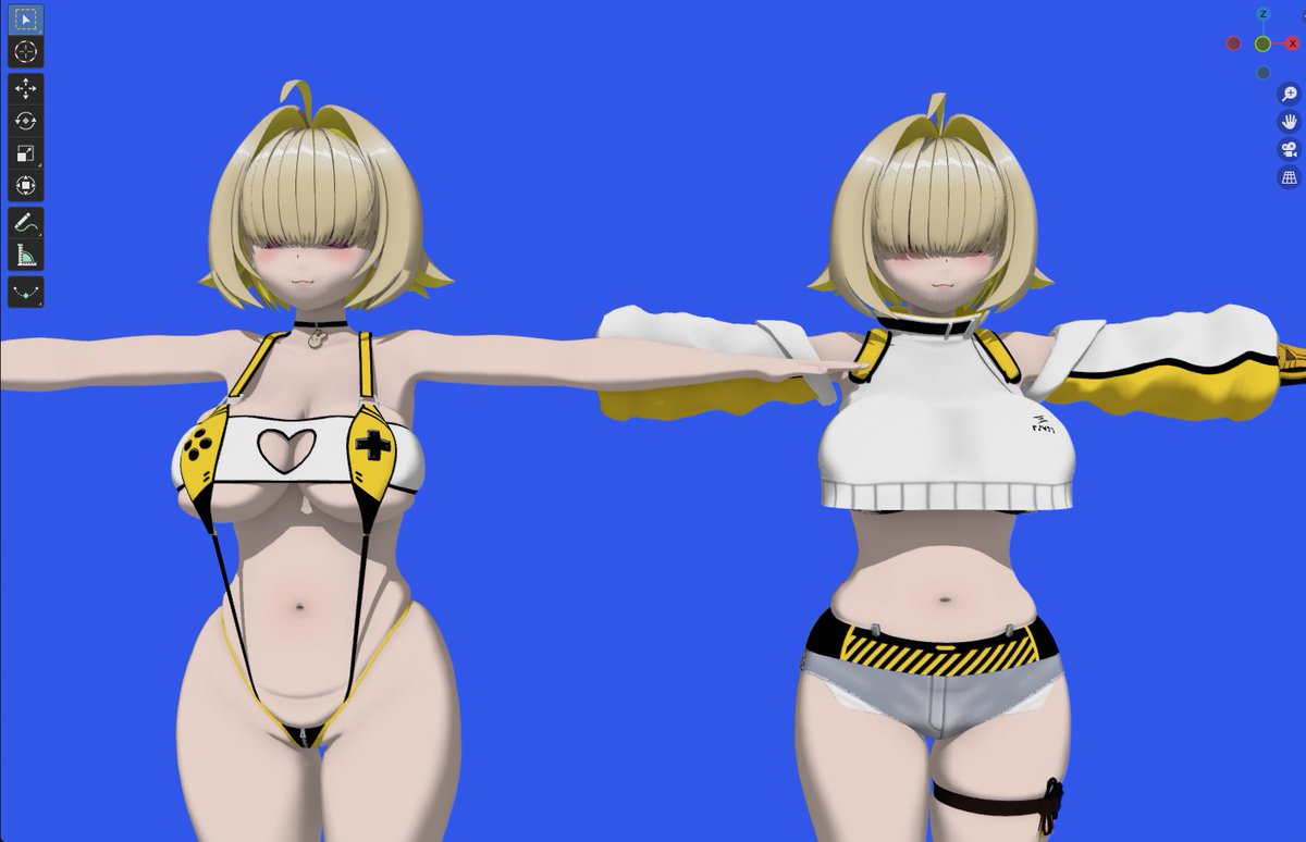 衣装の比較
#NIKKE #エレグ #Elegg #b3d