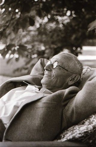 Hermann Hesse relaxing at Montagnola, where he wrote "Steppenwolf" and "The Glass Bead Game."