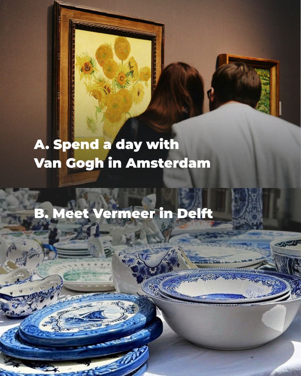 The Netherlands: small country, BIG choices. Pick A or B for each slide &amp; tell us your travel style.

Send to your travel buddy to compare answers!

Book your Netherlands stay on cuddlynest.com
💸 Use code SMECN10 for 10% OFF
💳 Crypto accepted too.